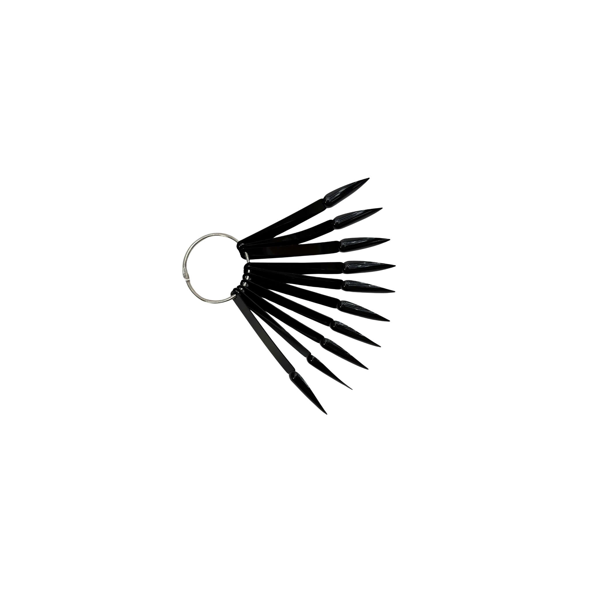 Colour Chart Sticks Stiletto with Keyring - Black 50 pcs