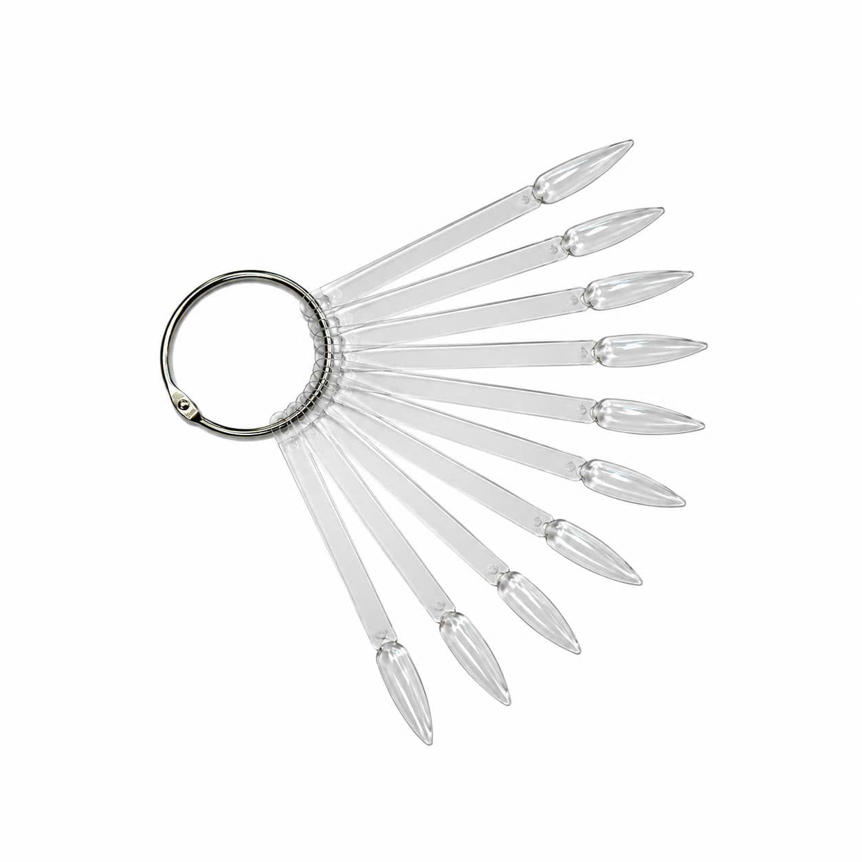 Colour Chart Sticks Stiletto with Keyring - Clear 50 pcs