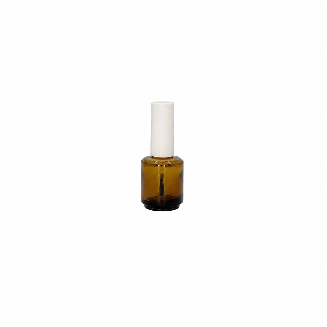 Empty Brown Polish Bottle With Lid 15ml