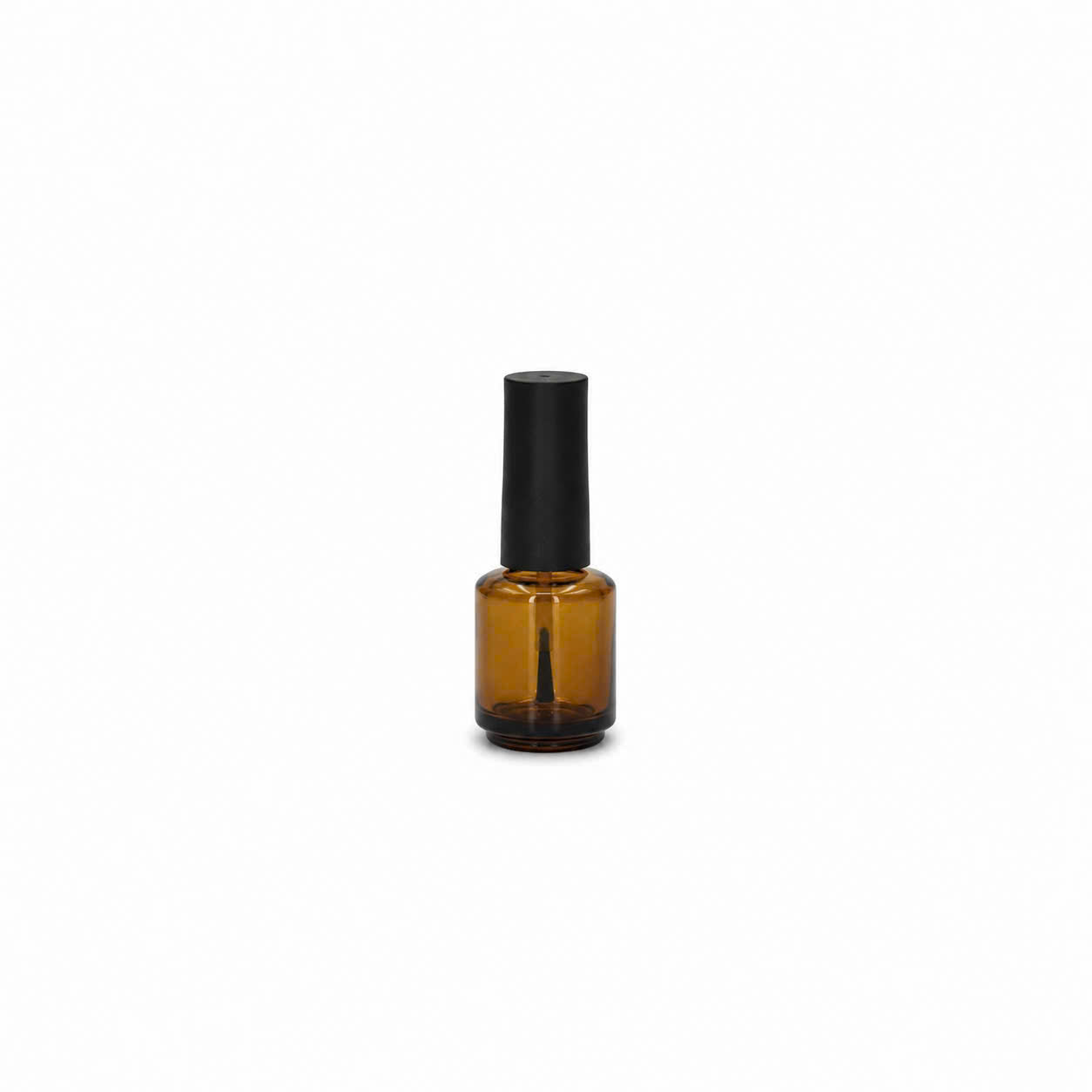 Empty Brown Polish Bottle With Lid 15ml