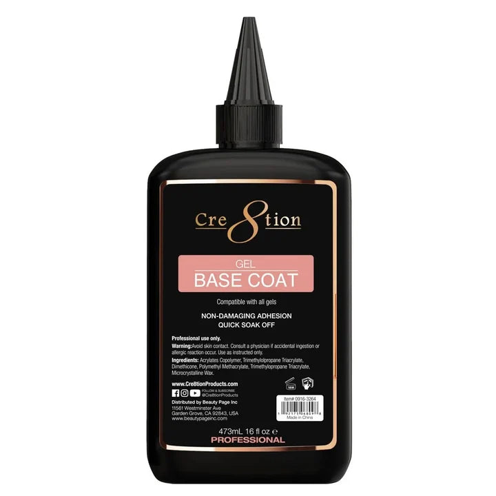CRE8TION Base Coat Gel 473ml Refill