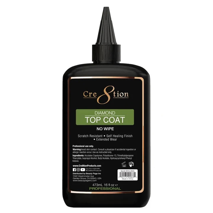 CRE8TION Top Coat Gel Diamond 473ml Refill