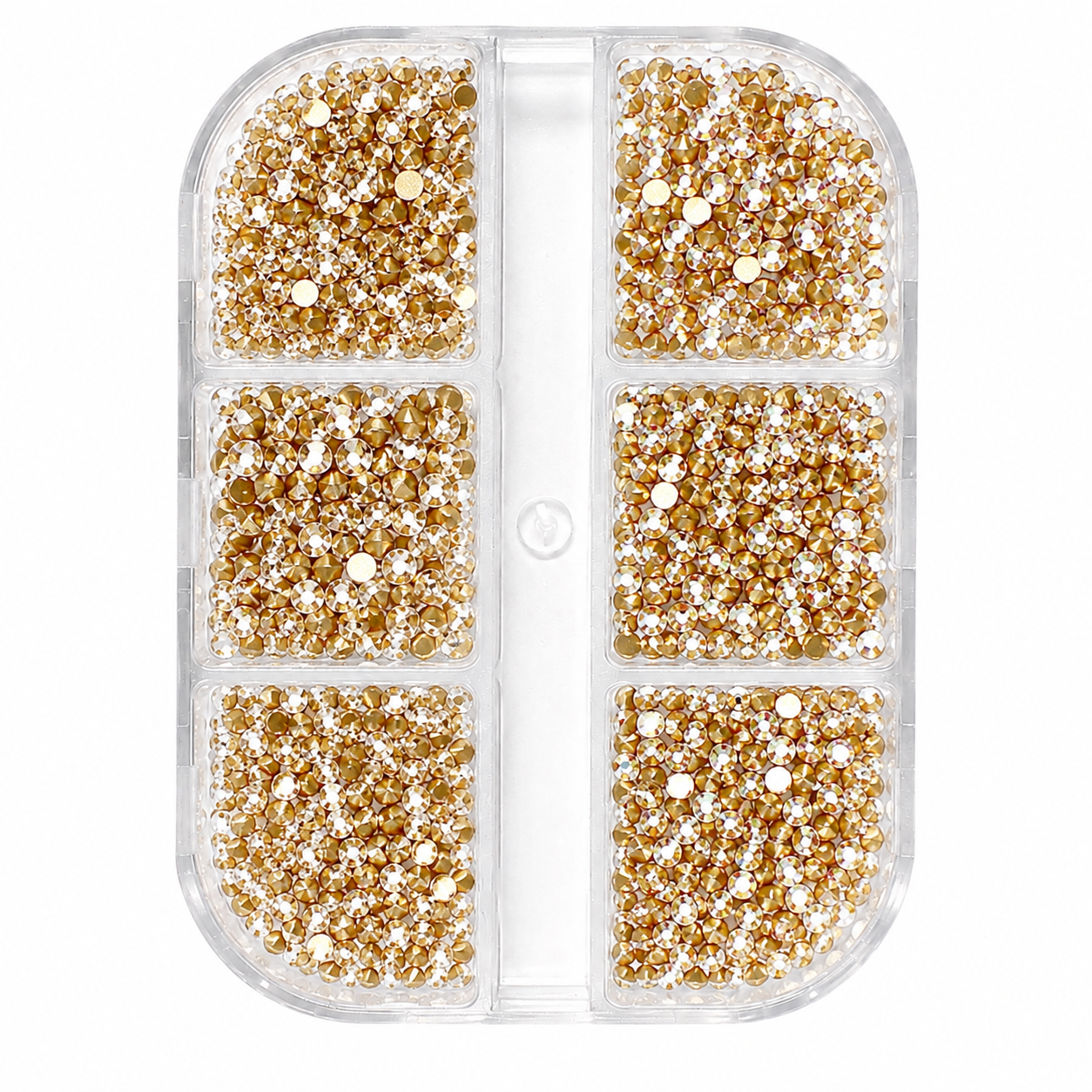 Nail Rhinestones Mixed 6 Sizes Crystal - Pointed Bottom