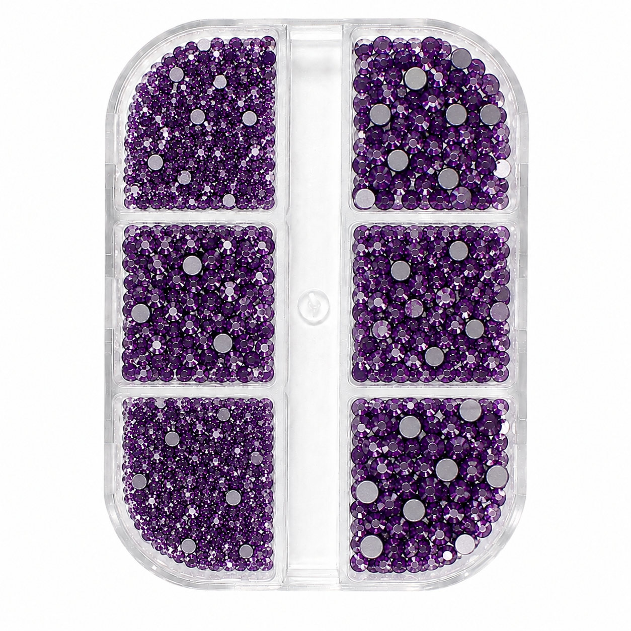 Nail Rhinestones Mixed 6 Sizes (Shiny Violet)