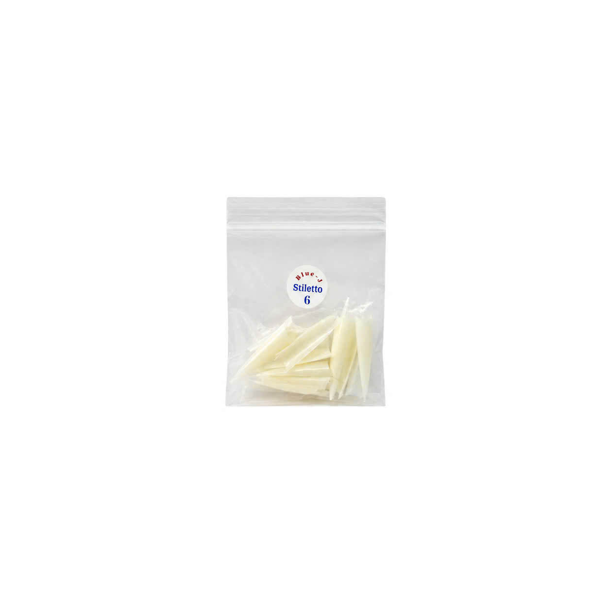 Straight Pointy Natural Tip - Size 6 50Pcs