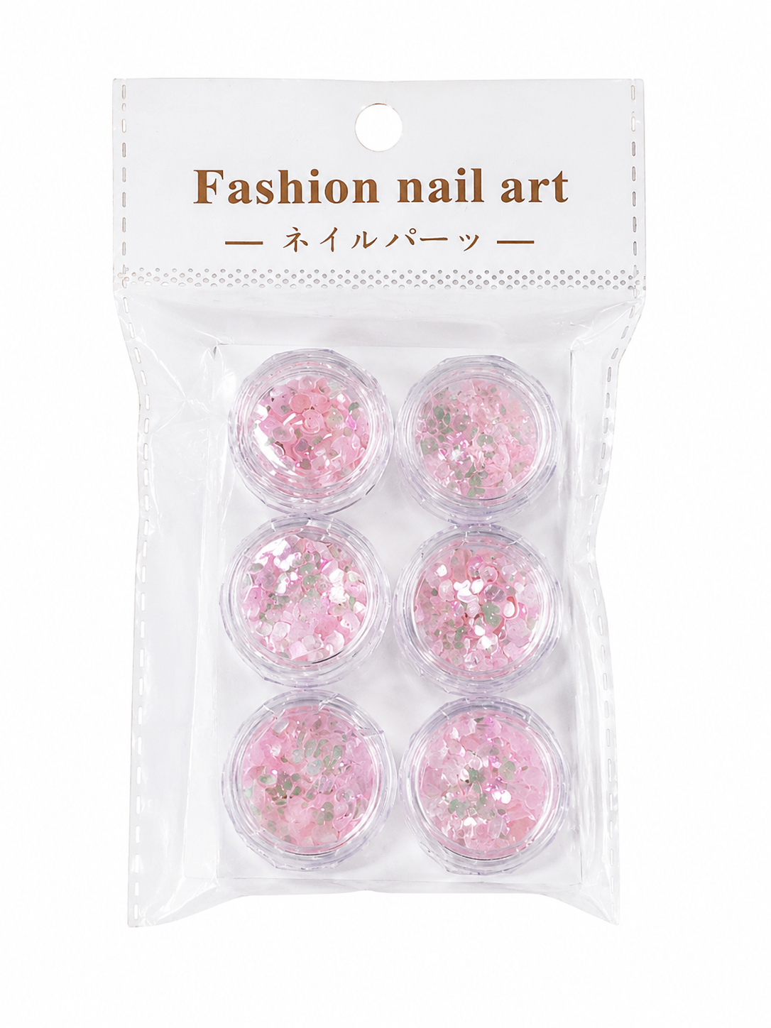 Set Sheer Pink Flake 6 Shapes