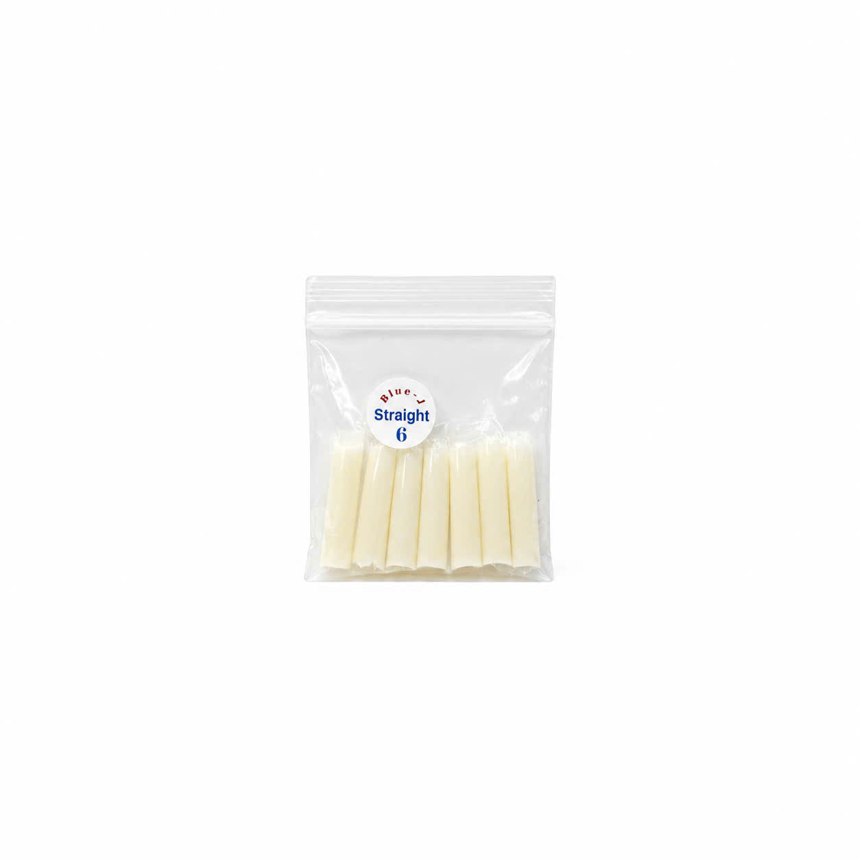 Straight Squared Natural Tip Size 6 - 50Pcs x10 pa